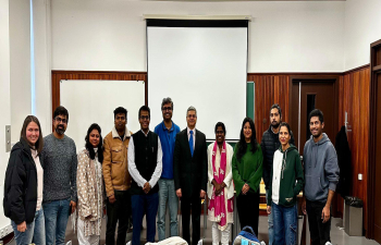 H.E. Ambassador interacted with a cohort of distinguished Indian researchers at the Coimbra University